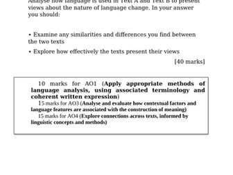 English Language A Level Paper 2 + Answers 2