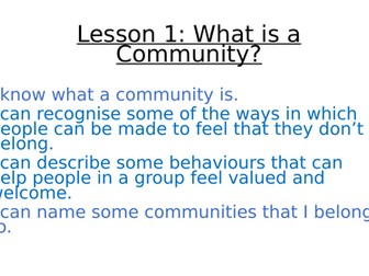 what is a community powerpoint presentation lesson communities