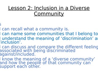 inclusion in a diverse community powerpoint presentation lesson discrimination inclusion
