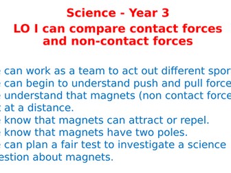 lesson 2 compare contact and non-contact forces Science powerpoint presentation