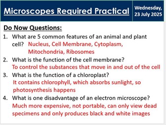 Microscopes Required Practical
