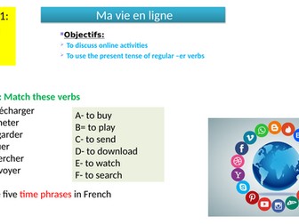 2026 New AQA GCSE French module 1 Ma vie en ligne, including phonics and grammar
