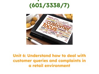 Understand how to deal with customer queries and complaints in a retail environment