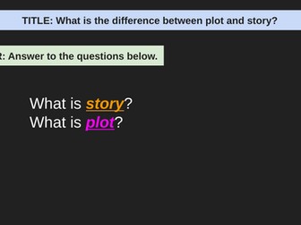 What is story and what is plot?