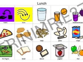 Lunch Communication Board/Aid