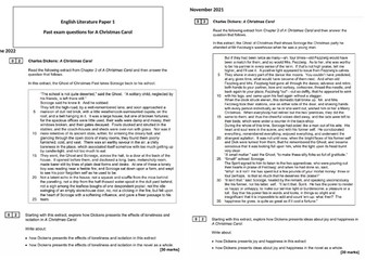 A Christmas Carol - Past paper practice questions