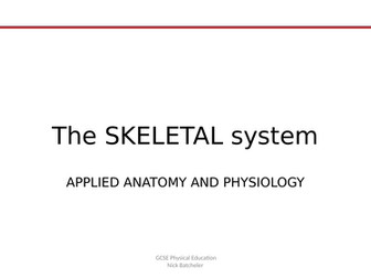 Applied Anatomy & Physiology - The Skeletal System