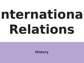 AQA History International relations powerpoint