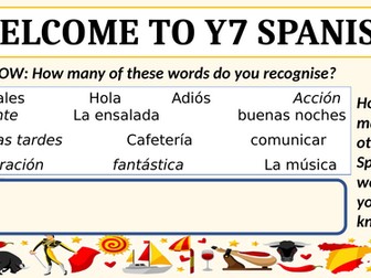 Spanish - First lesson back introduction