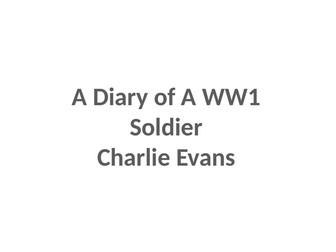 WW1 soldier diary resource