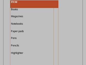 Note Pad page layout