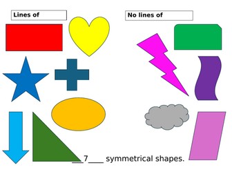 Symmetry cut outs and worksheet