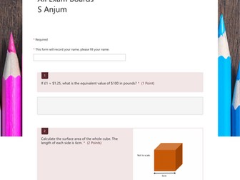 FS Maths L2 MSS Exam-style Non-Cal Qs