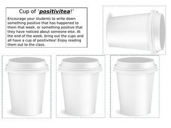 Cup of positivitea - positive classroom activity