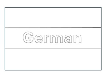German flag colouring sheet