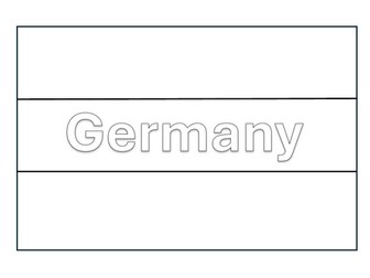 Germany flag colouring sheet
