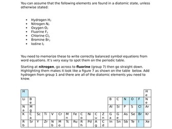 Diatomic Elements