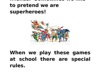 Superhero play social story