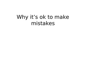 Why it's ok to make mistakes social story