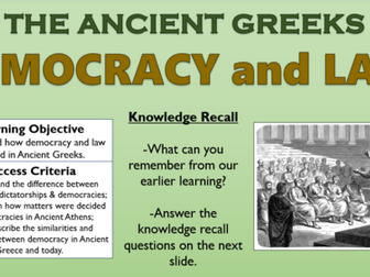 Ancient Greeks - Democracy and Law - Lesson!