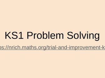 KS1 Problem Solving Activities