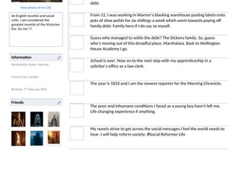 A Christmas Carol marketplace activity.