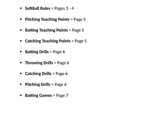 Softball Handbook - PE