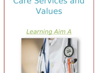 Heath and Social Care **Component 2 Learning Aim A** BTEC Level 1/2