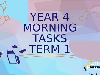 Year 4 Morning Tasks Term 1