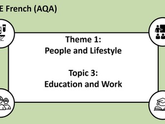 Topic 3- Education and Work- French GCSE