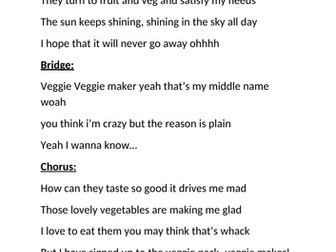 Harvest Song- Veggie Maker (To the tune of troublemaker)