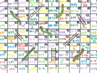 Maths snakes and ladders game