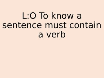 To know a sentence must contain a verb