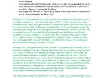 AQA ALEVEL PSYCHOLOGY - Social Influence: Social Support