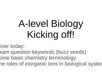 Kicking off lesson AQA A-level biology