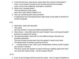 Night Sweat (Robert Lowell) and The Man with Night Sweats (Thom Gunn)