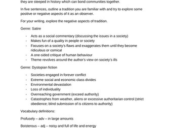 The Lottery by Shirley Jackson study guide