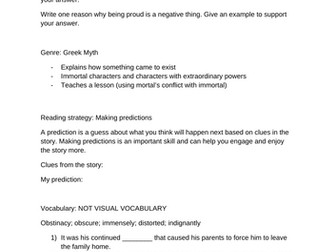 Arachne (retold by Olivia E. Coolidge) study guide