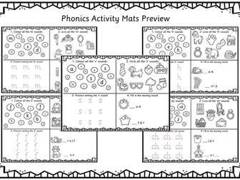 Phonics Practice Mats All Sounds (Set 1 Speed RWI)