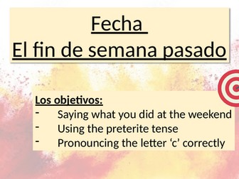 El fin de semana pasado Edexcel GCSE Spanish 2024