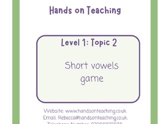 Hands on Teaching short vowel games