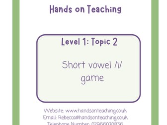 Hands on Teaching Short Vowel /i/ Game