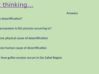 Effects of desertification