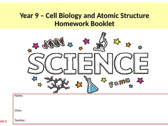 AQA GCSE Chemistry and Biology HW booklet Atomic structure and Organisation