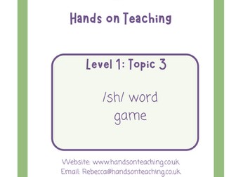 Hands on Teaching /sh/ Word Game