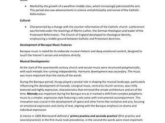 OCR A Level Music - Area of Study 4 Revision Guide