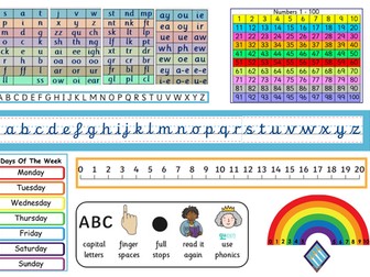 Year 1 Table Mat to aid phonics, writing and maths