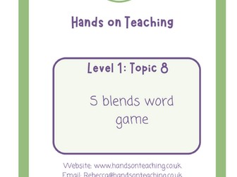 Hands on Teaching S Blend Word Game