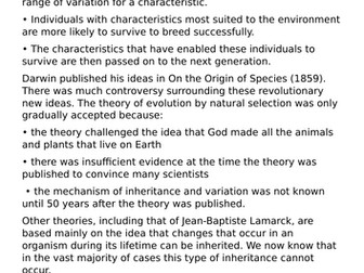 AQA Darwin & Wallace Text and MCQs