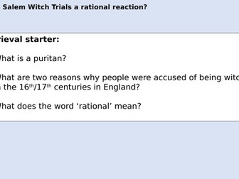 Salem Witch Trials Lesson